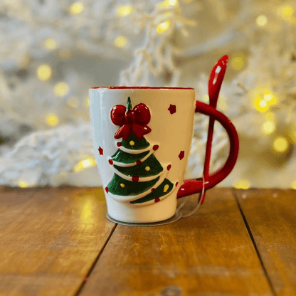 Caneca Natalina com Colher – 11cm