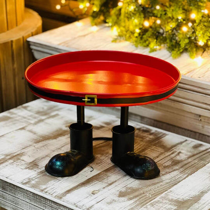 Suporte Decorativo Natalino em Metal Vermelho – 30cm