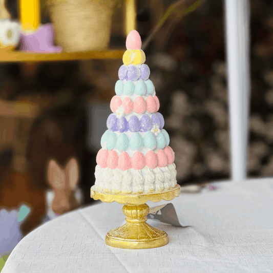 Árvore Decorativa de Ovinhos Candy de Resina 24cm