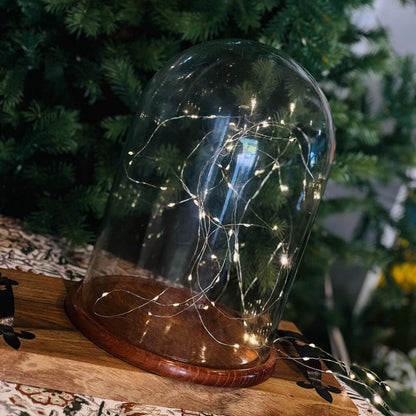 Cordão Fio de Fada 10m – 100 LEDs Branco Quente – Pilha – Luz Estática