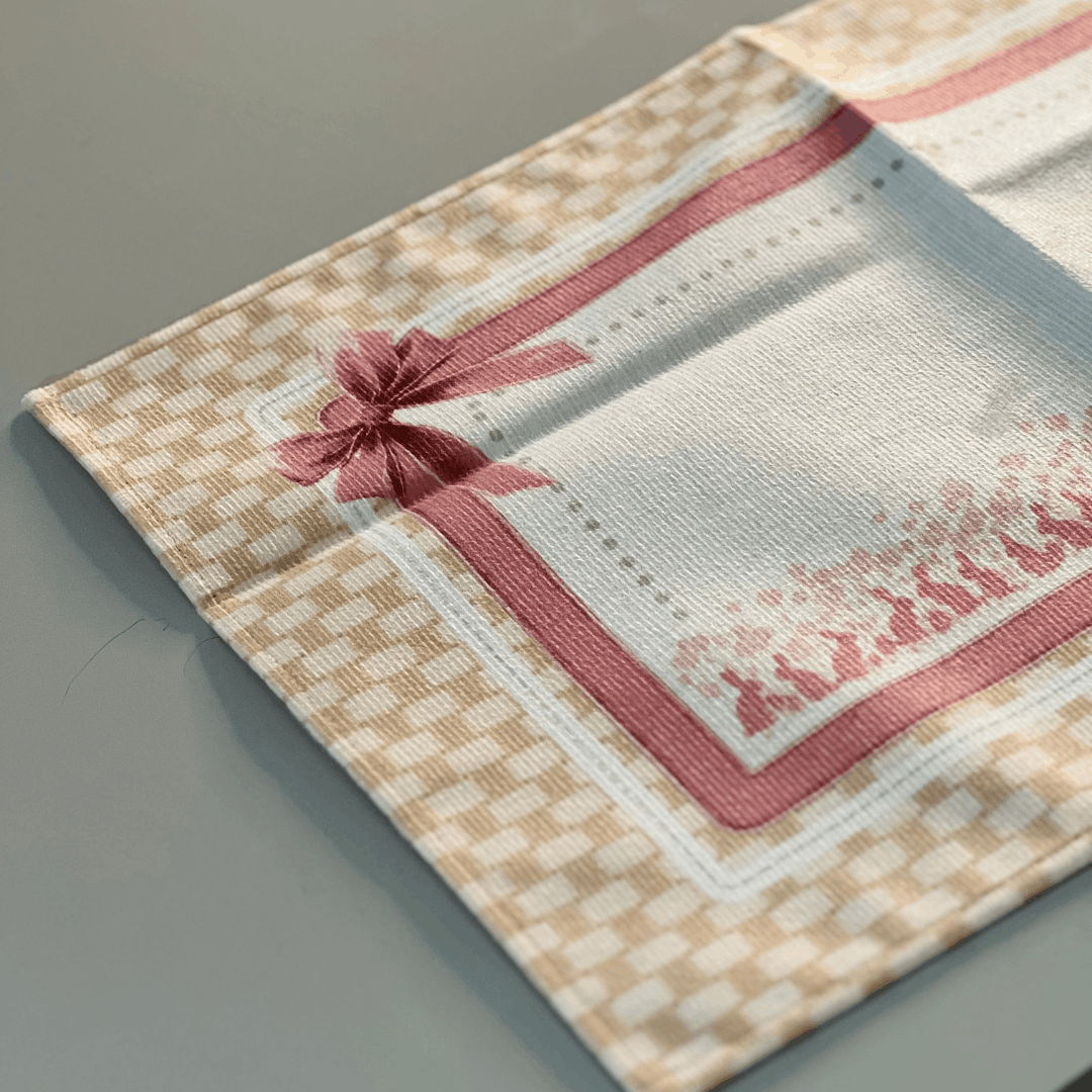 Jogo Americano de Páscoa Coelha e Laços - 48x30,5cm / 2un