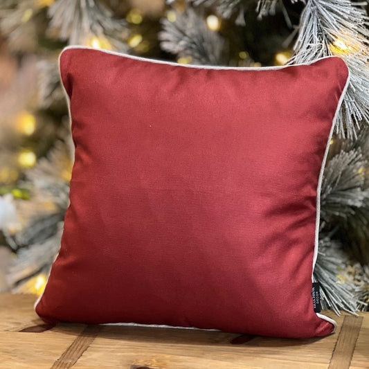 Capa Natalina Vermelha Com Cordone 43x43cm