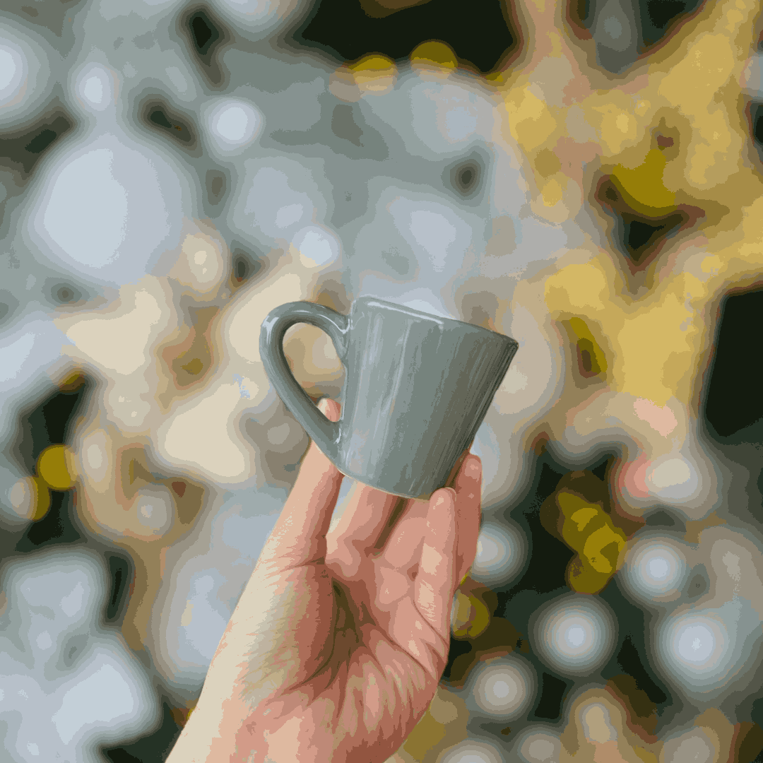 Xícara de Cafe Com Pires Noite de Neve de Cerâmica - 1un