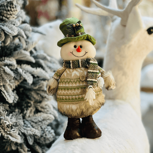 Boneco de Neve Natalino Verde 38cm