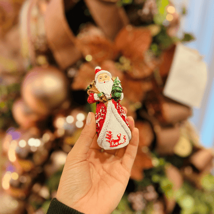 Conjunto Natalino Noel e Boneco de Neve de Poliresina 4x4x9,9cm