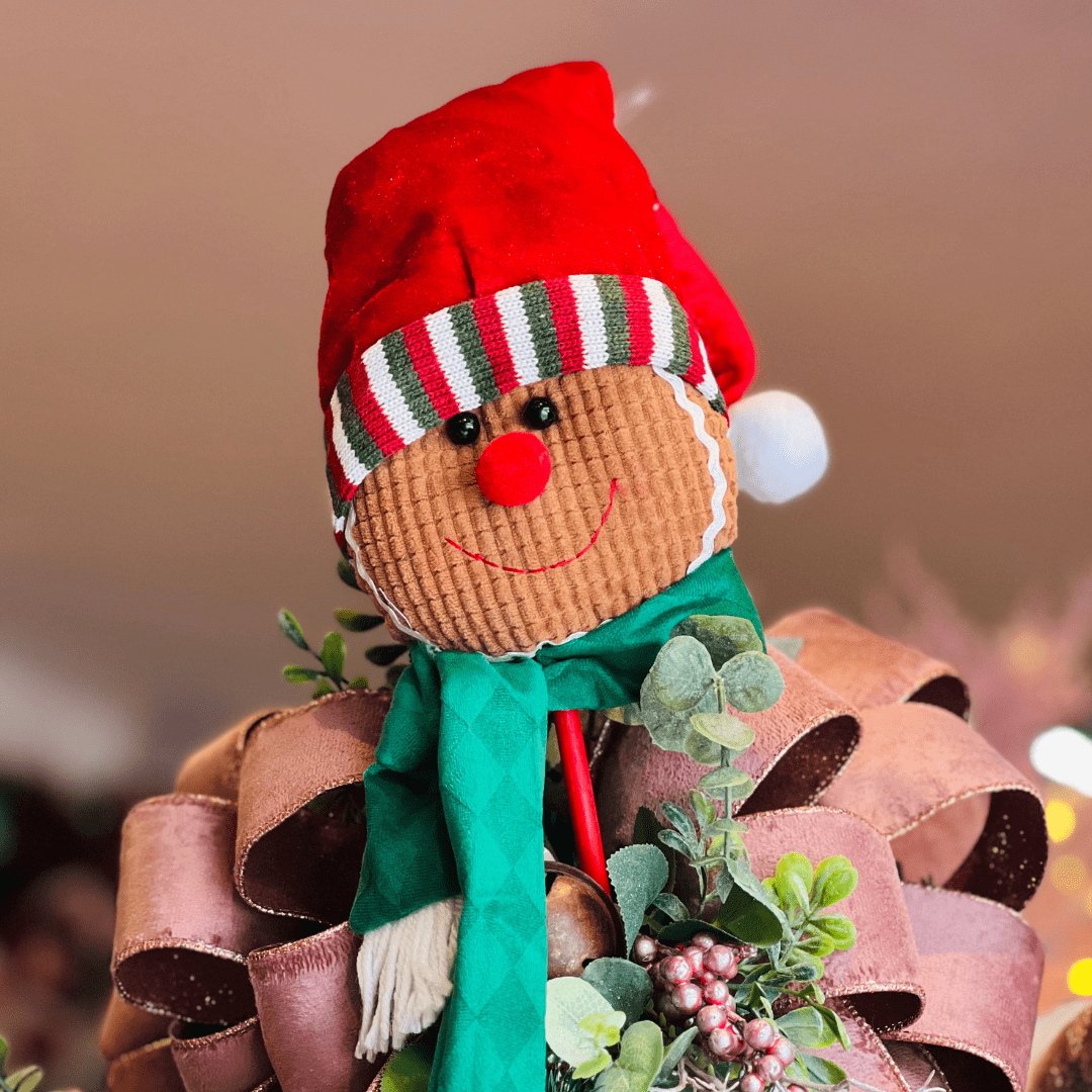 Pick Gingerbread Natalino Vermelho e Verde 64x14cm
