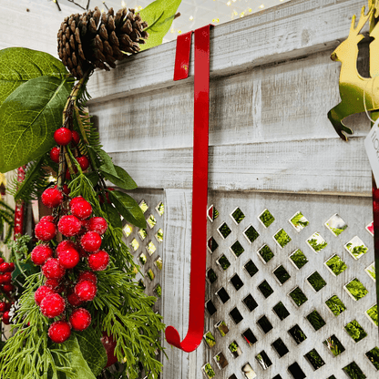 Suporte de Guirlanda Natalino Vermelho 29,5cm