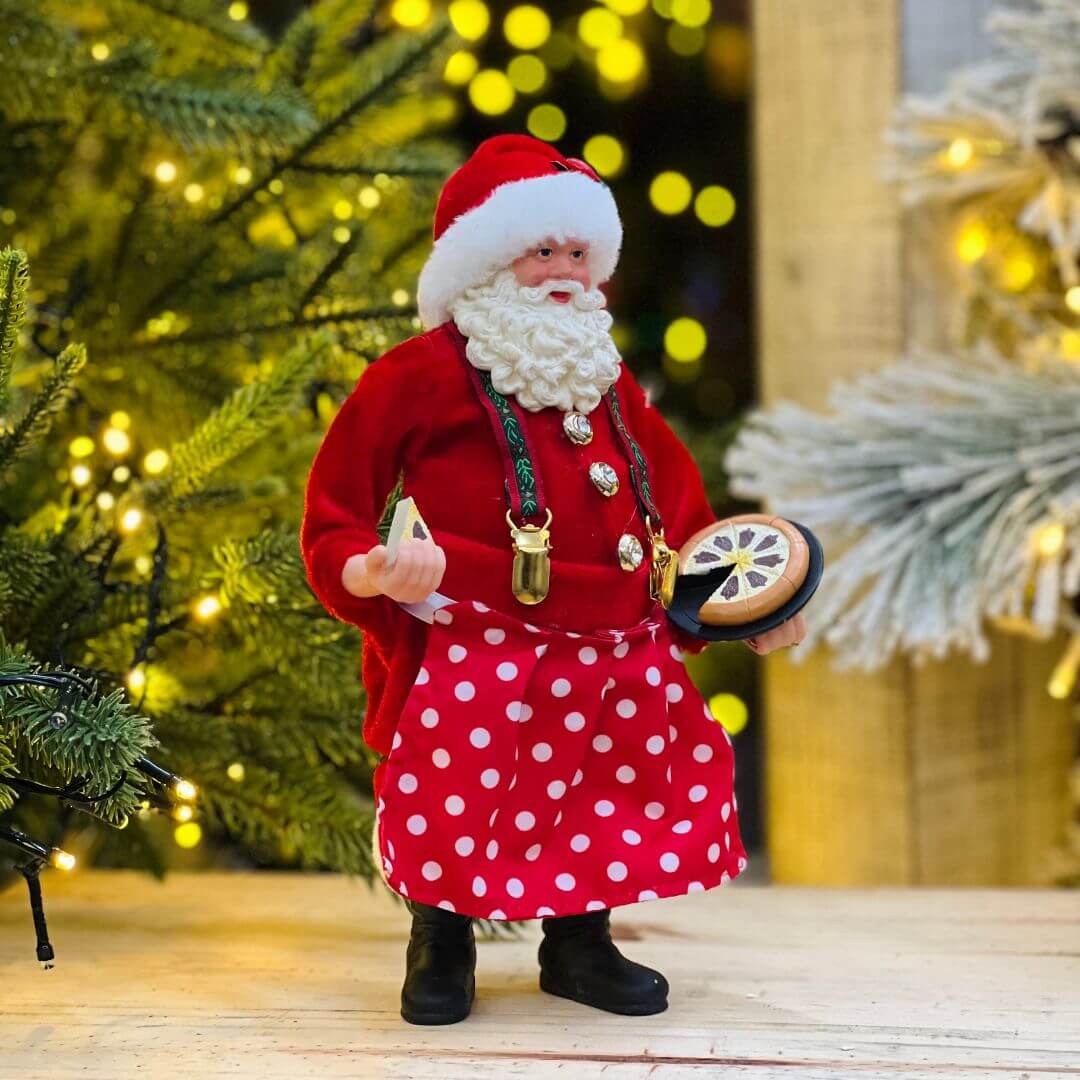 Papai Noel Natal Pizzaiolo (vermelho Verde) - 26x10cm