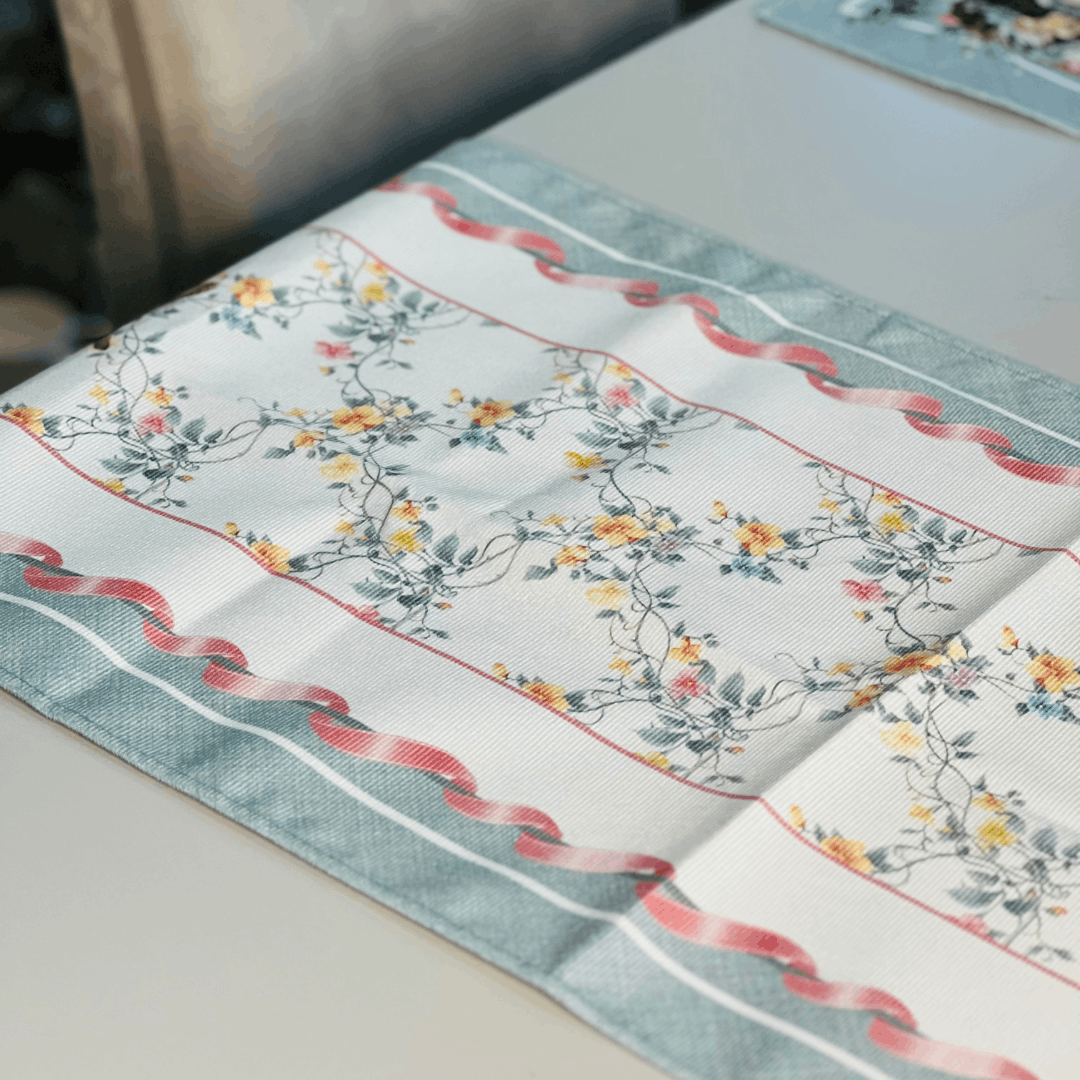 Caminho de Mesa de Páscoa Azul Claro 42x141cm