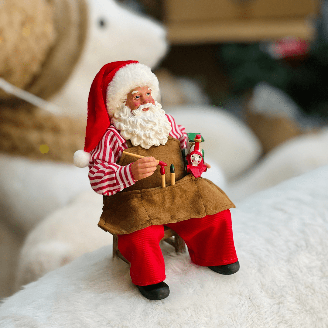 Papai Noel Colecionável Artesão 19cm