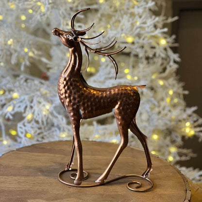 Enfeite de Metal Rena Bronze – 40cm