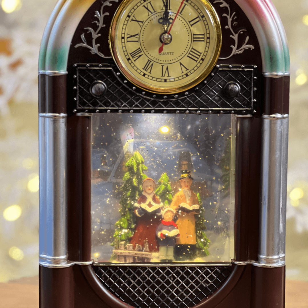 Rádio Retrô Natalino com Som – 30cm