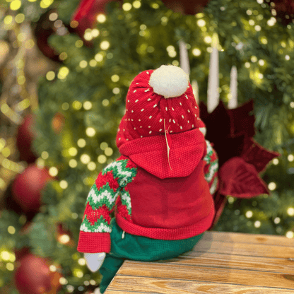 Boneco de Neve Natalino Sentado Com Tricot 65cm