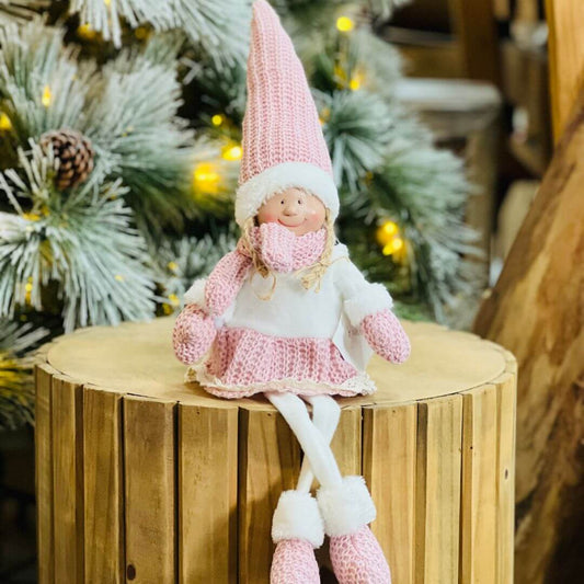 Boneca Rosa e Branco 52cm