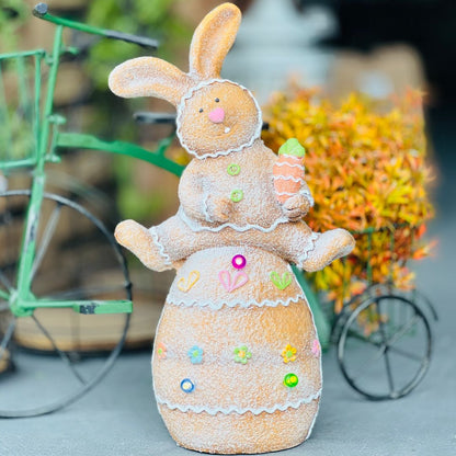 Coelho Com Led Decorativo - 46,3x13,2x25cm