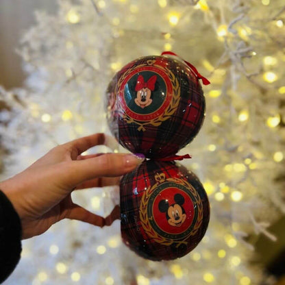 Bola Mickey Minnie Xadrez – 12cm | Jogo com 2 Peças