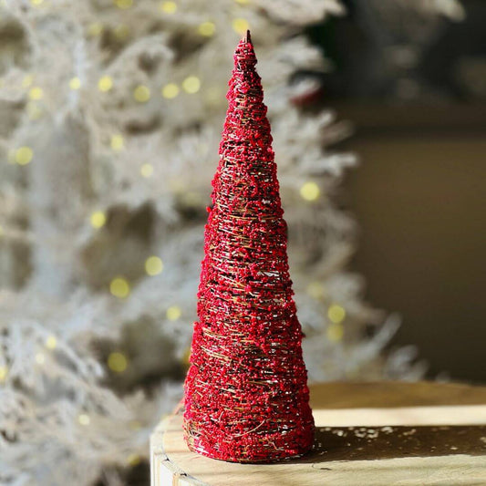 ÁRVORE CONE ARAMADA CIPÓ BERRY - 40CM