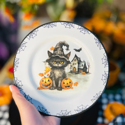 Prato de Sobremesa Cute Cats - Halloween 20cm