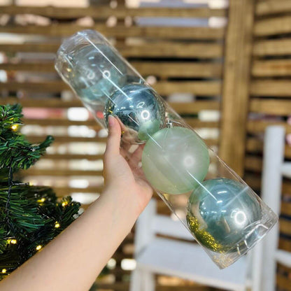 Bola Misto Tubo Cinza – 10cm | 4 Unidades
