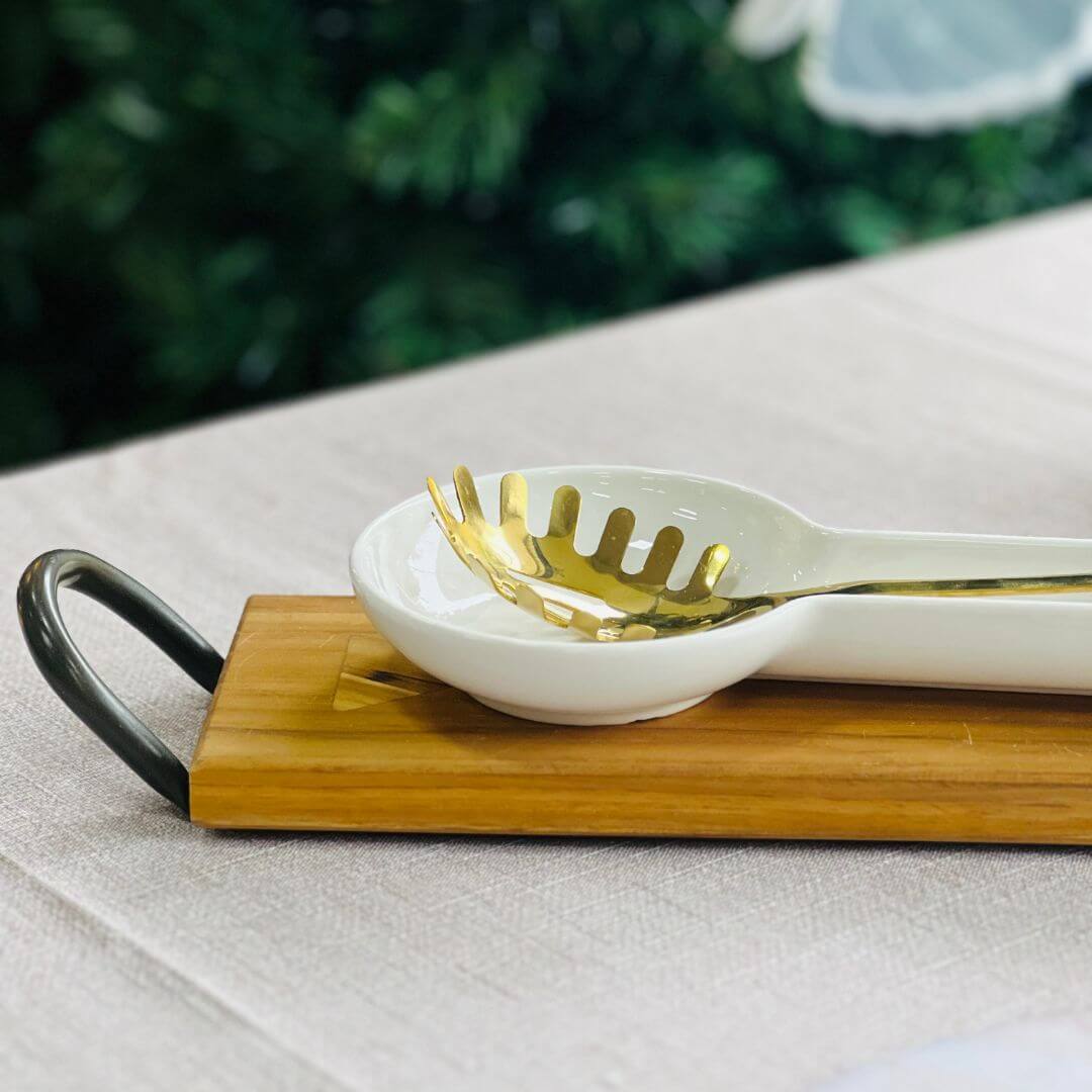 Descanso Para Talher de Porcelana Basic - 24x11x3cm