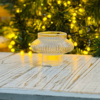 Vaso de Vidro Transparente (Castiçal) – 7cm