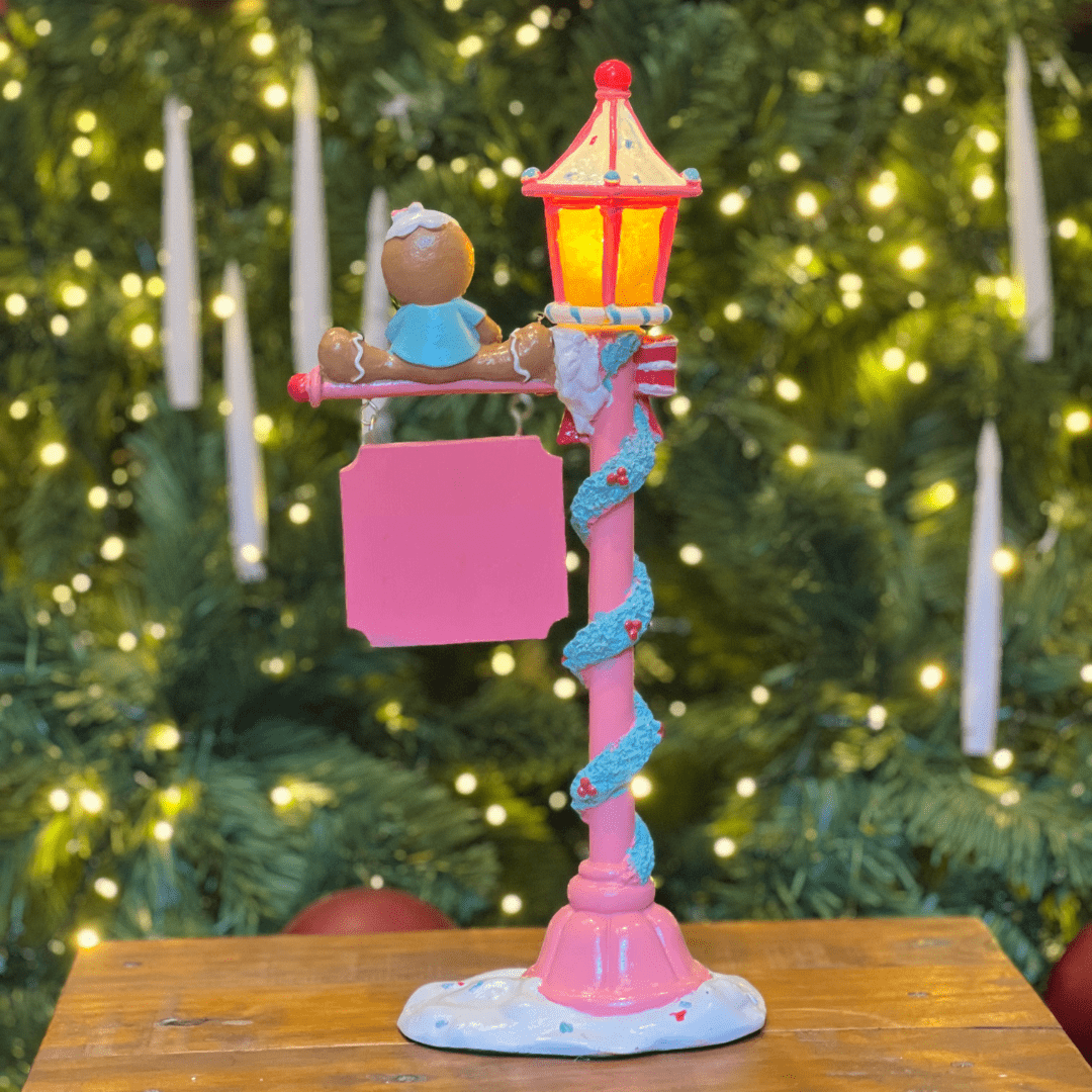 Poste Natalino Gingerbread Candy Color Com Led 36cm