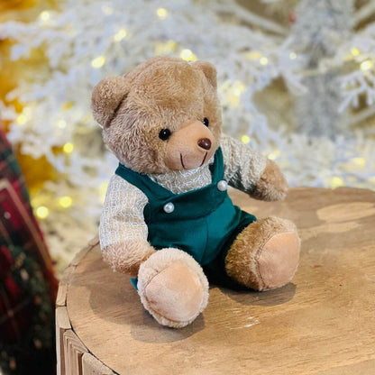 BONECO NATAL URSO MENINO DECORATIVO - 20cm