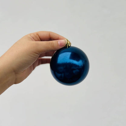 Bola Tubo Perolada Azul – 8cm | Jogo com 6 Peças
