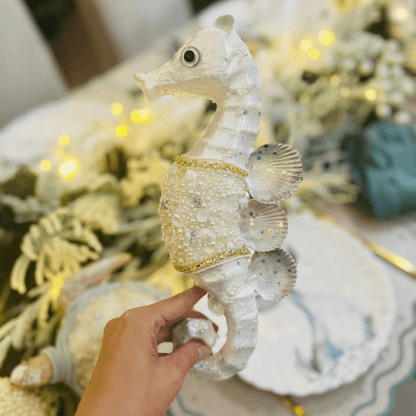 Cavalo Marinho Decorativo Natal Náutico 31cm