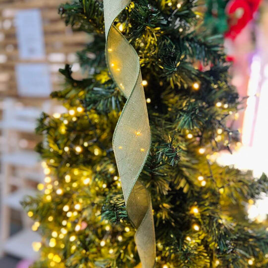 Fita Aramada Losango Verde e Prata – 3,8cm x 9,14m