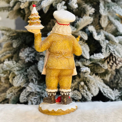 Resina Natal Papai Noel Gingerbread - 33,5x18,5cm
