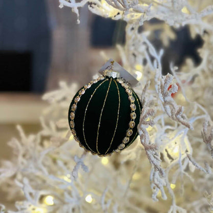 Bola Decorada Aveludada - 9,5cm