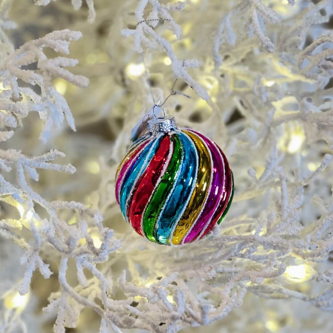 BOLA DECORADA NATAL (COLORIDO) - 9,5cm