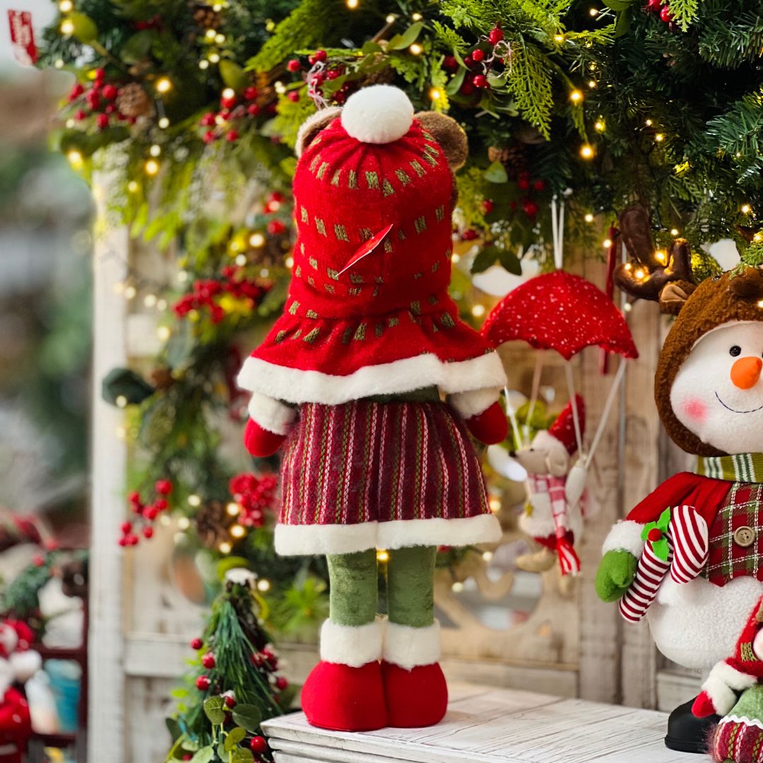Boneca de Neve Natalina - 60cm