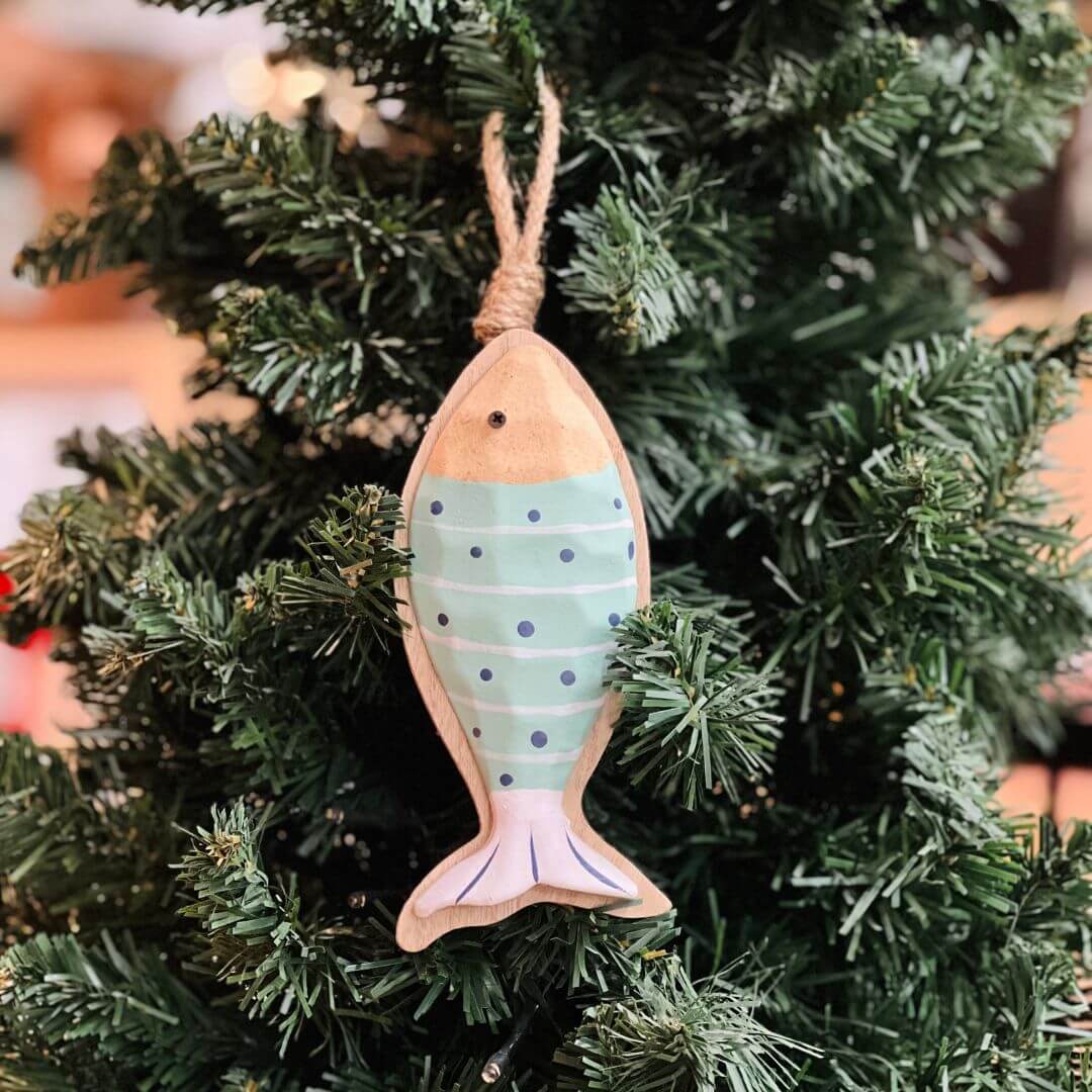 Enfeite Decorativo Peixe em Madeira – 15cm