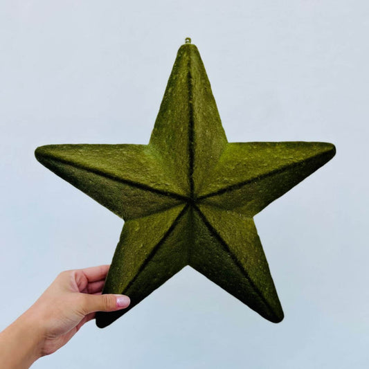 Enfeite para Pendurar - Estrela Verde Grande 38cm