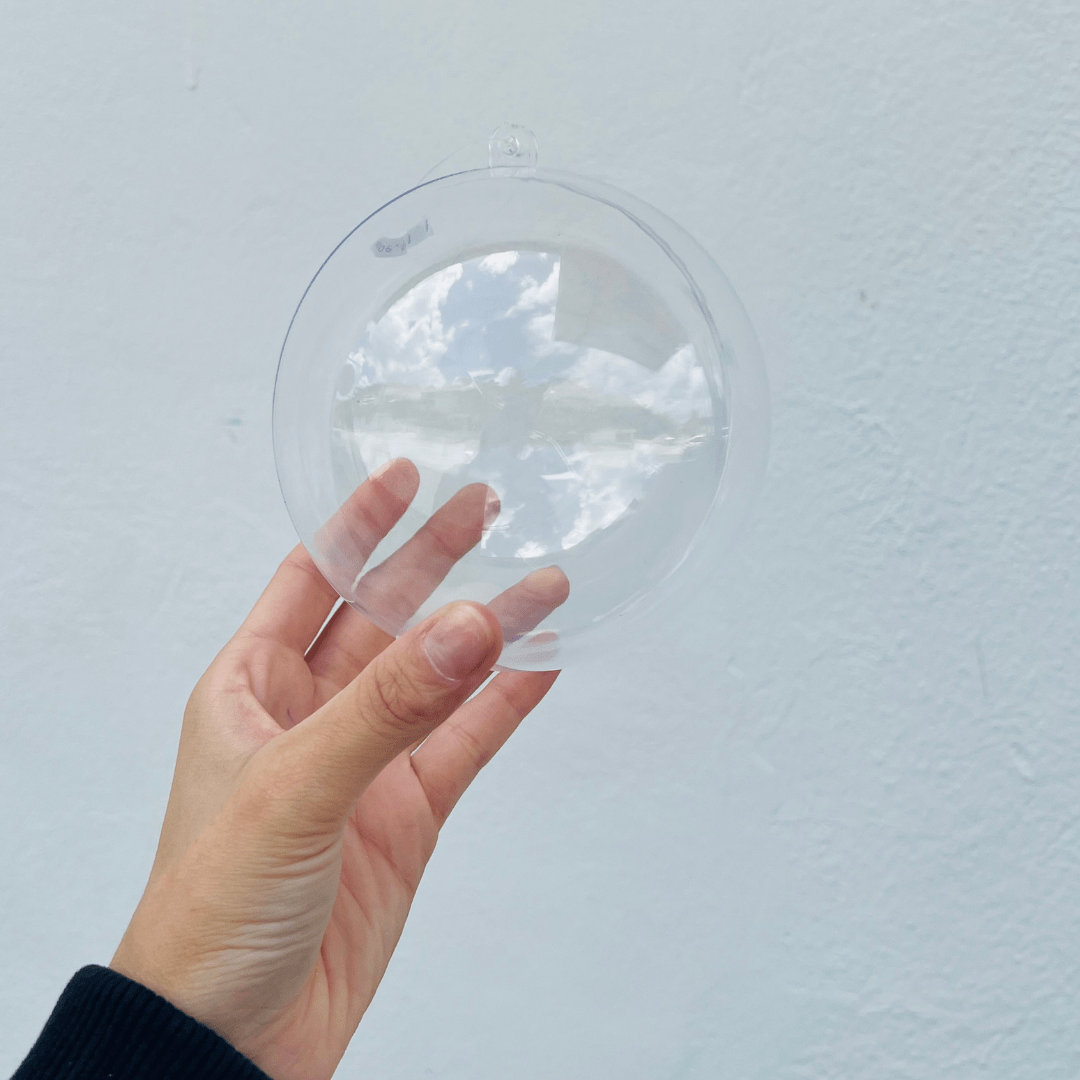 Bola Natalina Transparente 12cm 1un