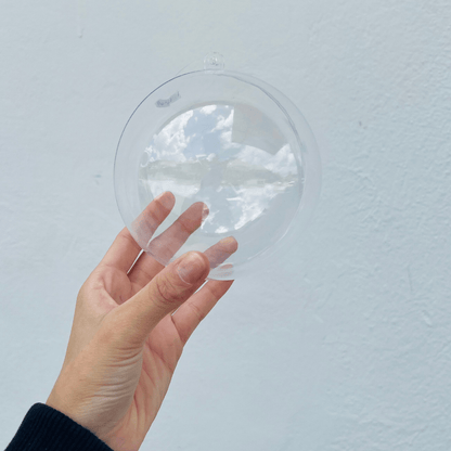 Bola Natalina Transparente 12cm 1un