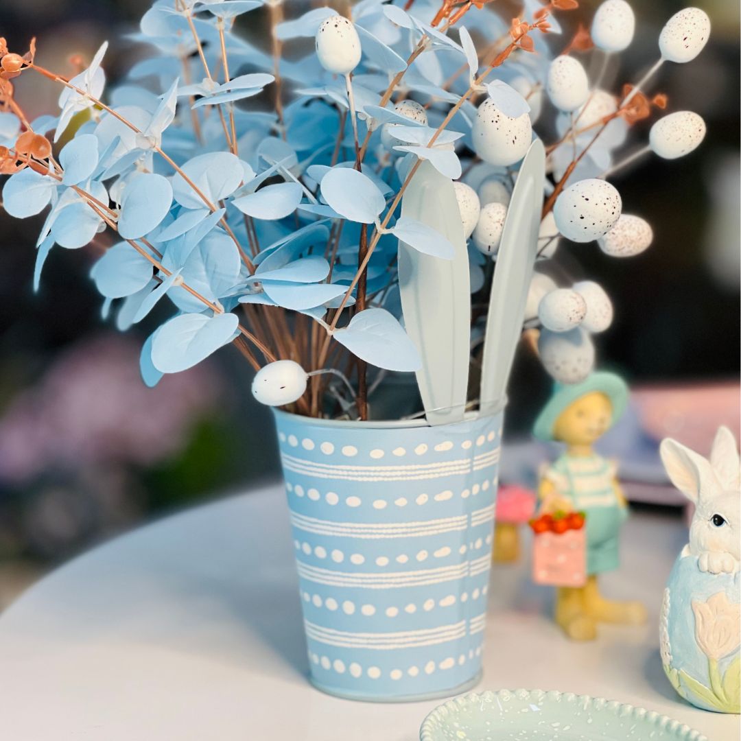 Cachepot Com Orelha Azul - 27cm