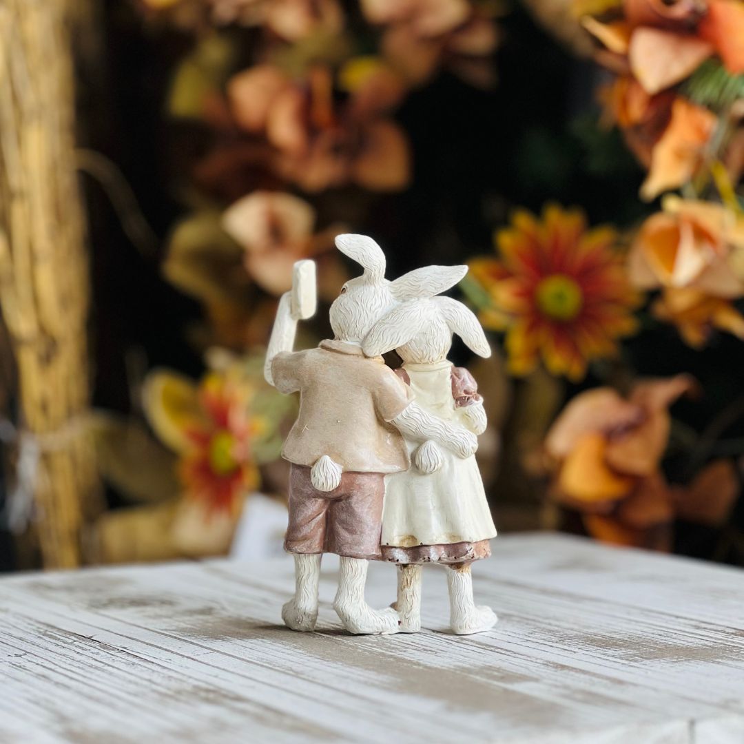 Coelhos tirando self - 22cm