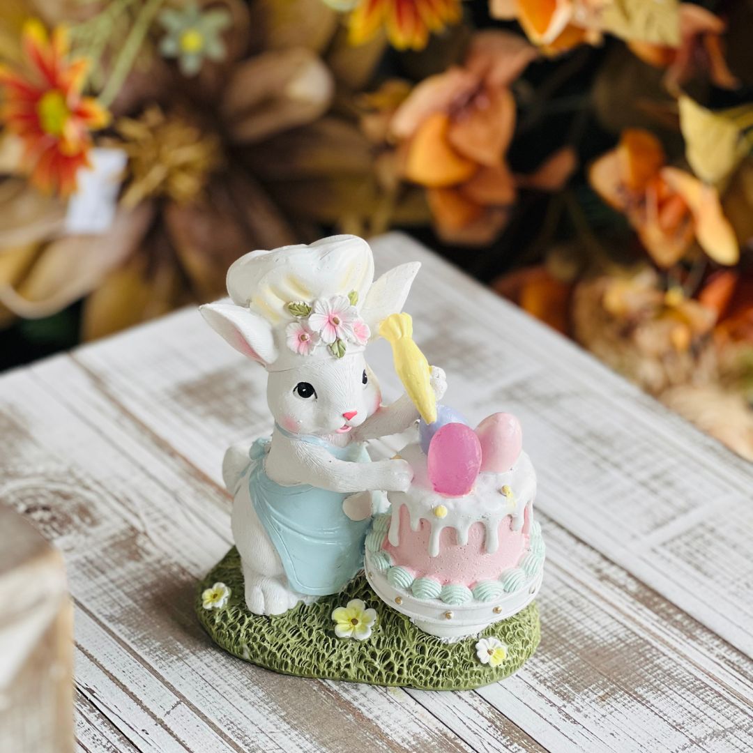 Coelho Confeitero Resina - 16cm