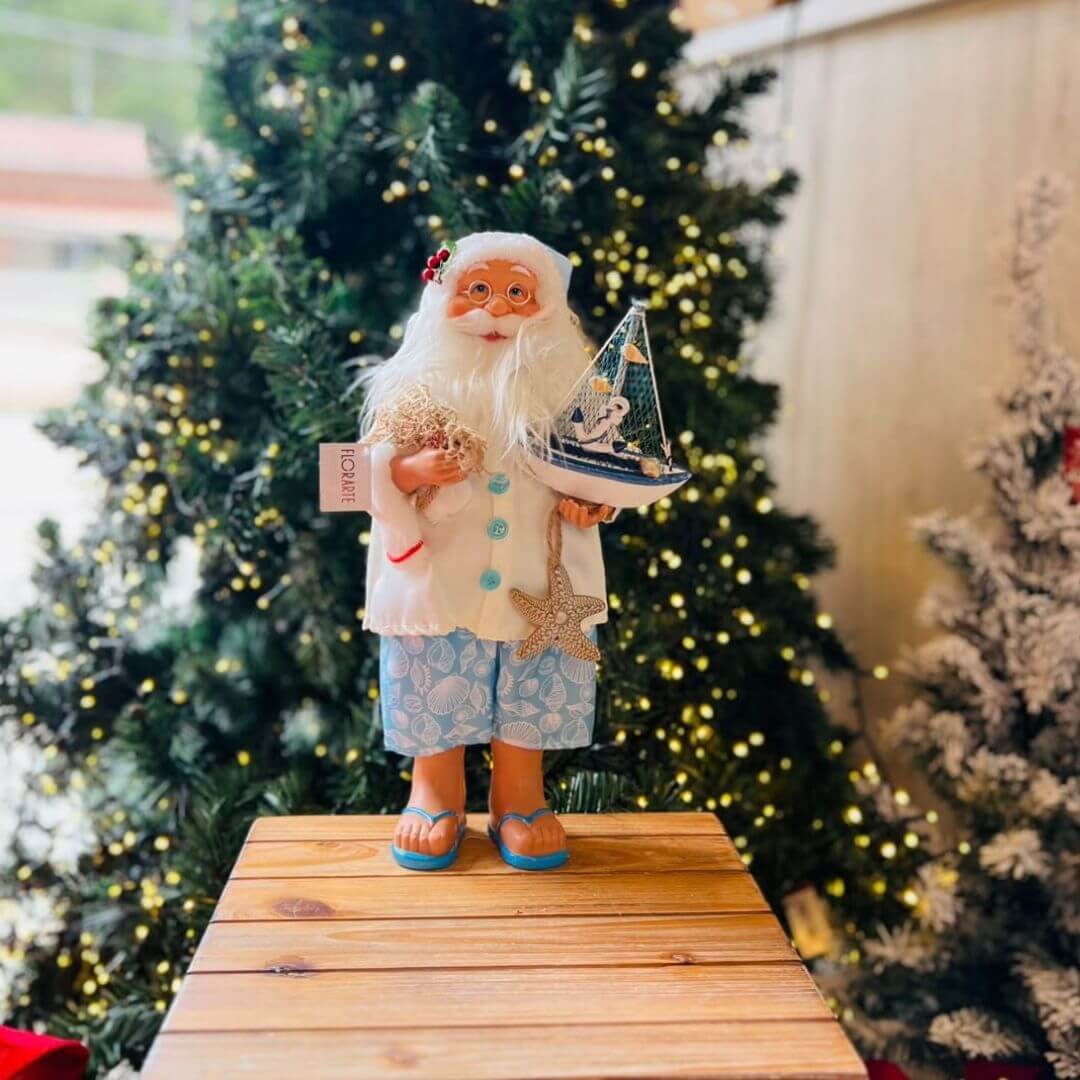 Papai Noel Natal Praia - 40cm