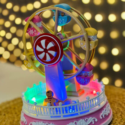 Roda Gigante Candy com LED e Movimento Colorida – 24 cm