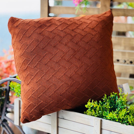 Almofada Tricot Link Terracota - 50cmx50cm (432185)