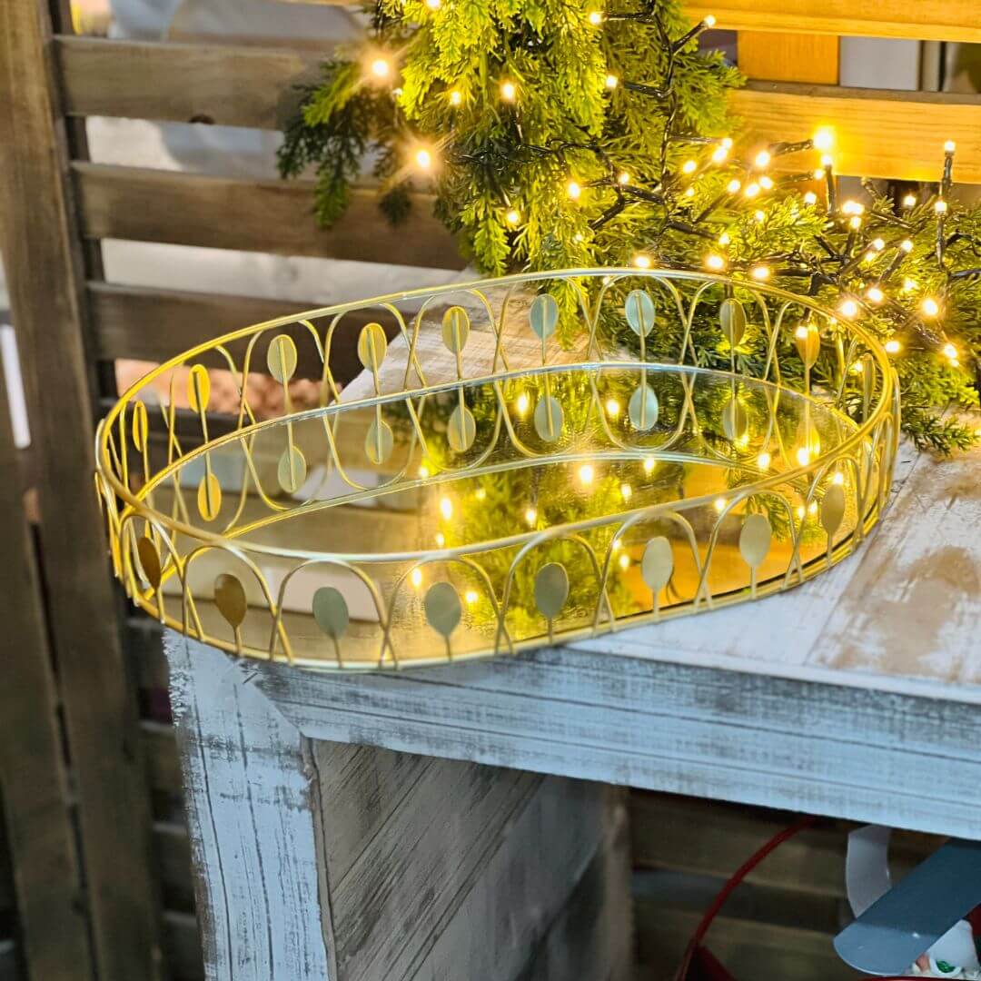 Bandeja Decorativa Espelhada – 35cm