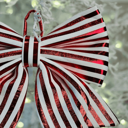 Laço Listrado de Natal - 37cm