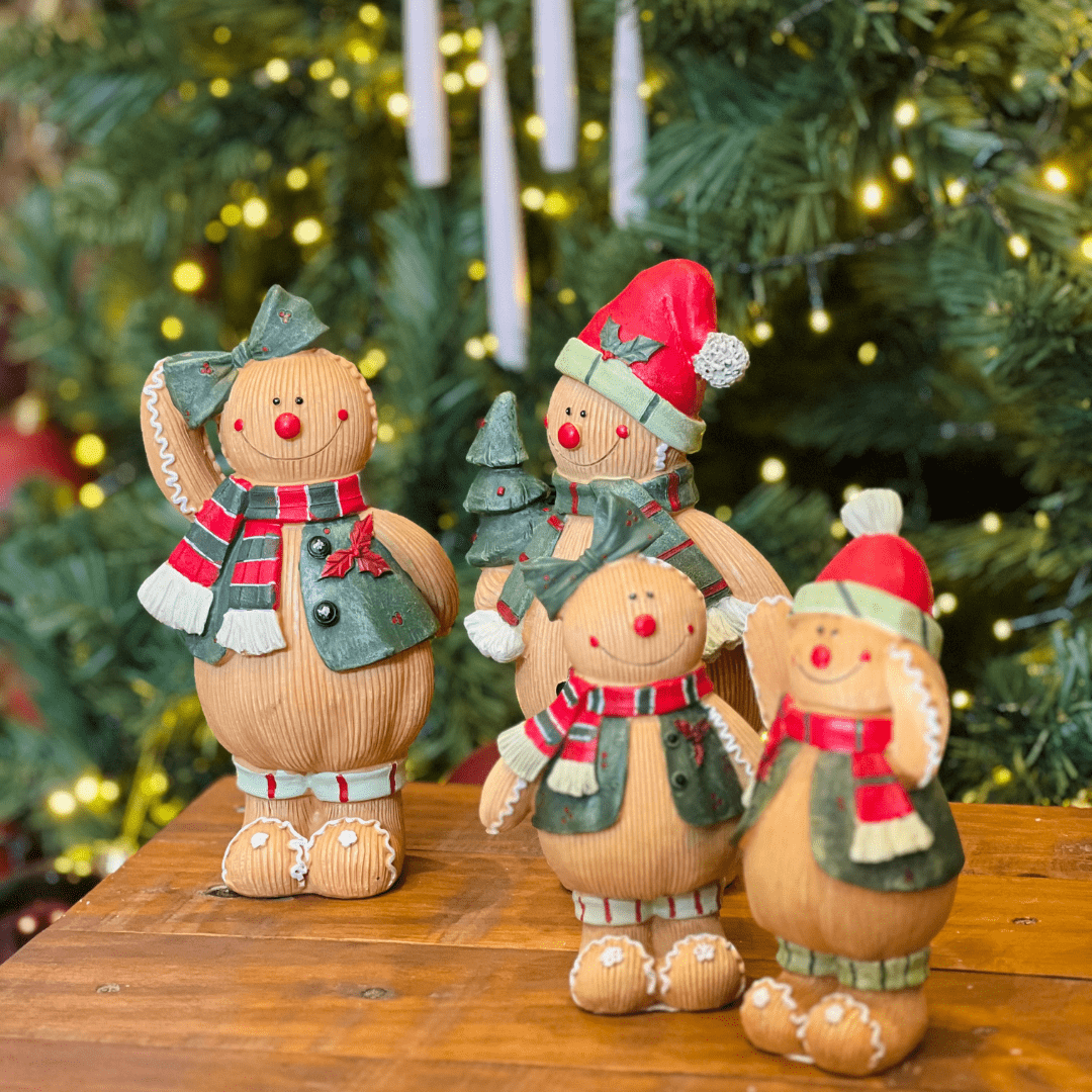 Gingerbread Natalino Filha de Resina 16cm