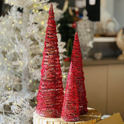 ÁRVORE CONE ARAMADA CIPÓ BERRY - 40CM
