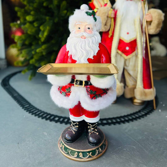 NOEL DECORATIVO C/BANDEJA E AZEVINHO 67,5CM