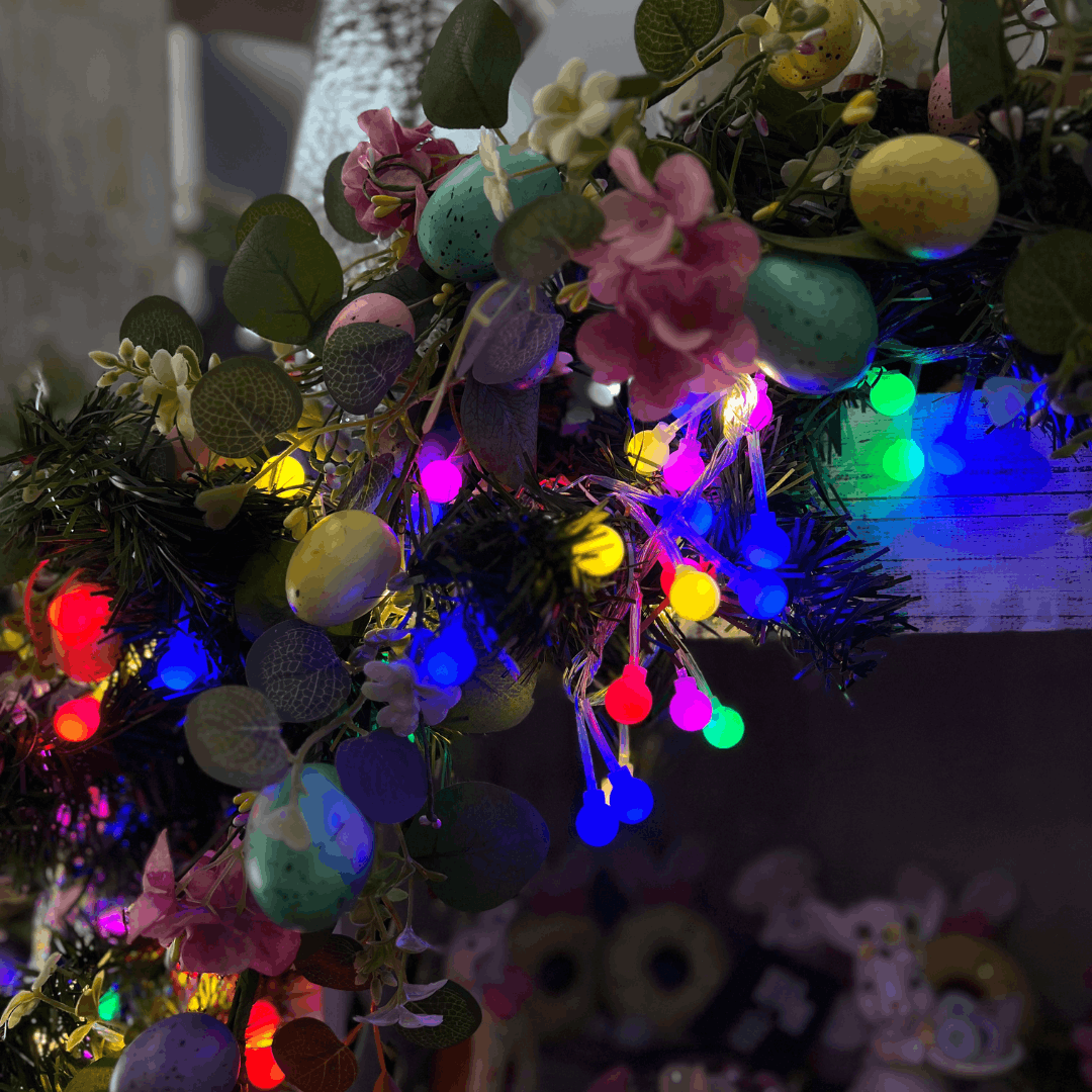 Cordão de Led Bolinha Colorido 5m - 300 Leds, 110v Com Funções
